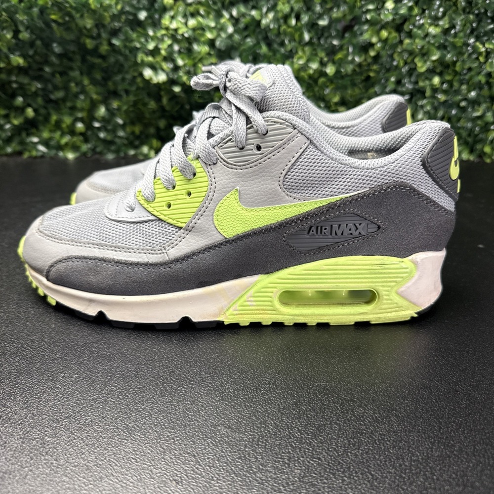 Nike Air Max 90 Shoes Womens Size 7.5 Volt Green Gray Colorblock Sneakers